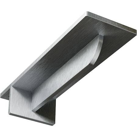 Ekena Millwork Heaton Hidden Support Steel Bracket w/ 6" Support Depth, Unfinished 3"W x 10"D x 2"H BKTM03X10X02HECRS